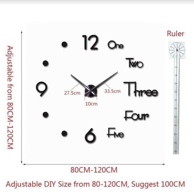 3d Wall Clock Sticker