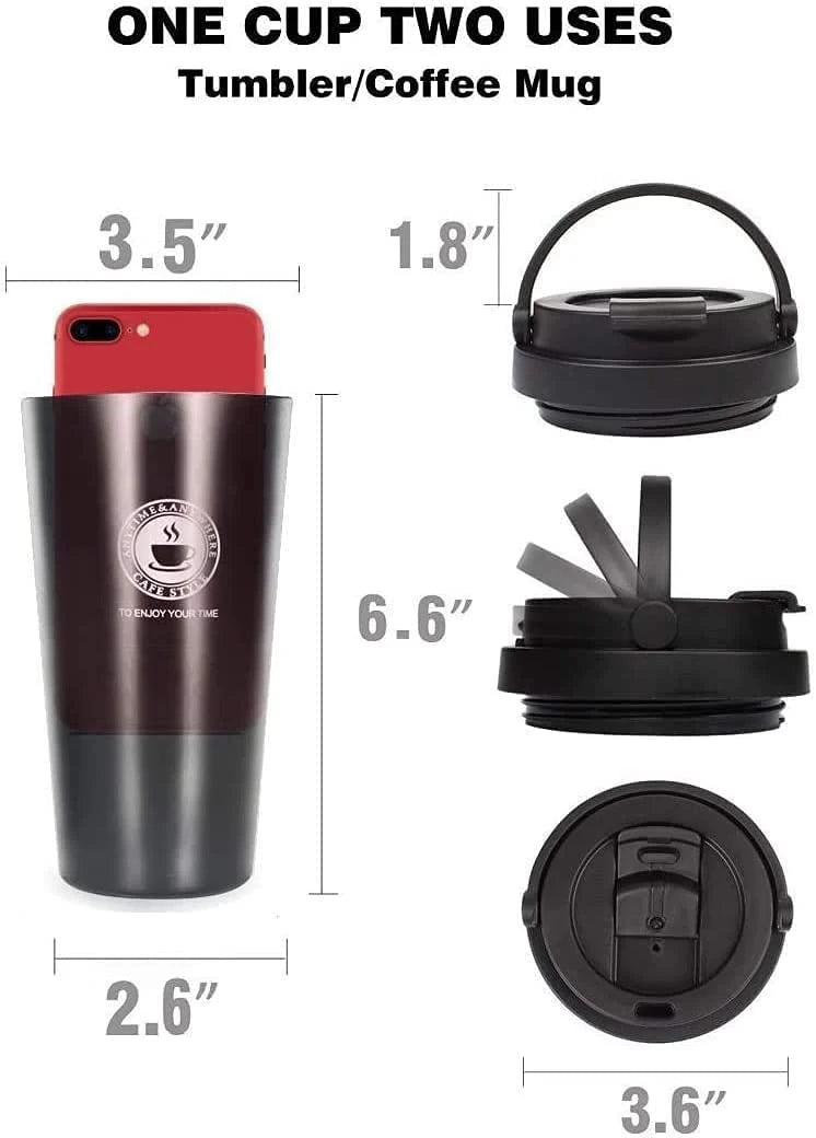 Stainless Steel Tea Coffee Flask Thermos Mug Tumbler - Double Wall Vacuum Insulated