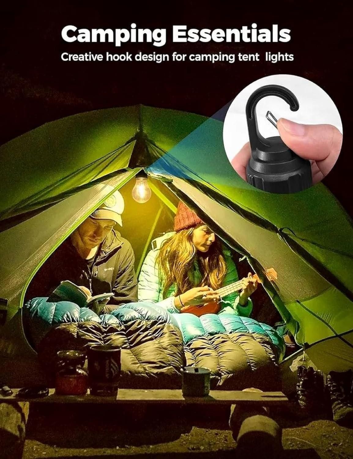 Decorative Hanging Bulb with 3 Modes Tent Lamp for Camping combo Pack of 2