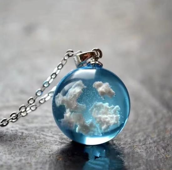 Night Glowing Moon t pendant silver chain Rhodium Stainless Steel Pendant (Pink)