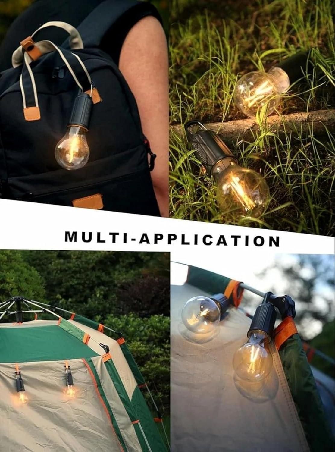Decorative Hanging Bulb with 3 Modes Tent Lamp for Camping combo  Pack of 2