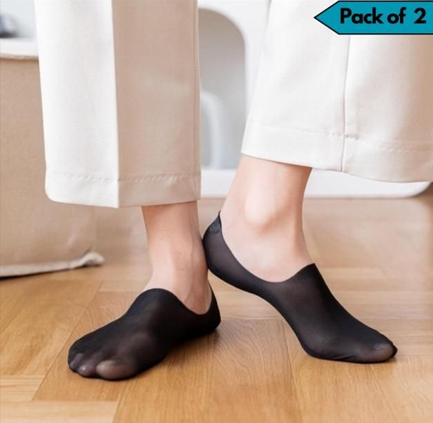 Silicone Non-slip Invisible No Show Socks unisex (Pack Of 2)