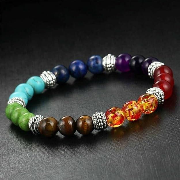 7 Chakra Stones Bracelet Unisex| Buy Combo Pack of 2 |