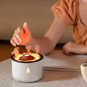 Aromatherapy Essential Oil Diffuser 360ML - Flame and Volcano Modes, with 10ML Hotel Collection Essential Oil